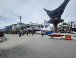 Aktifitas Arus Lalu Lintas di Kota Rantepao Toraja Utara Terlihat Lengang