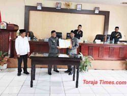 Rancangan APBD Toraja Utara Tahun 2025 Sebesar Rp1,1 T, Hasil Pembahasan Badan Anggaran DPRD Toraja Utara