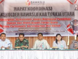 Pjs Bupati Toraja Utara Hadiri Rakor di Bawaslu Jelang Pilkada Serentak 27 November 2024